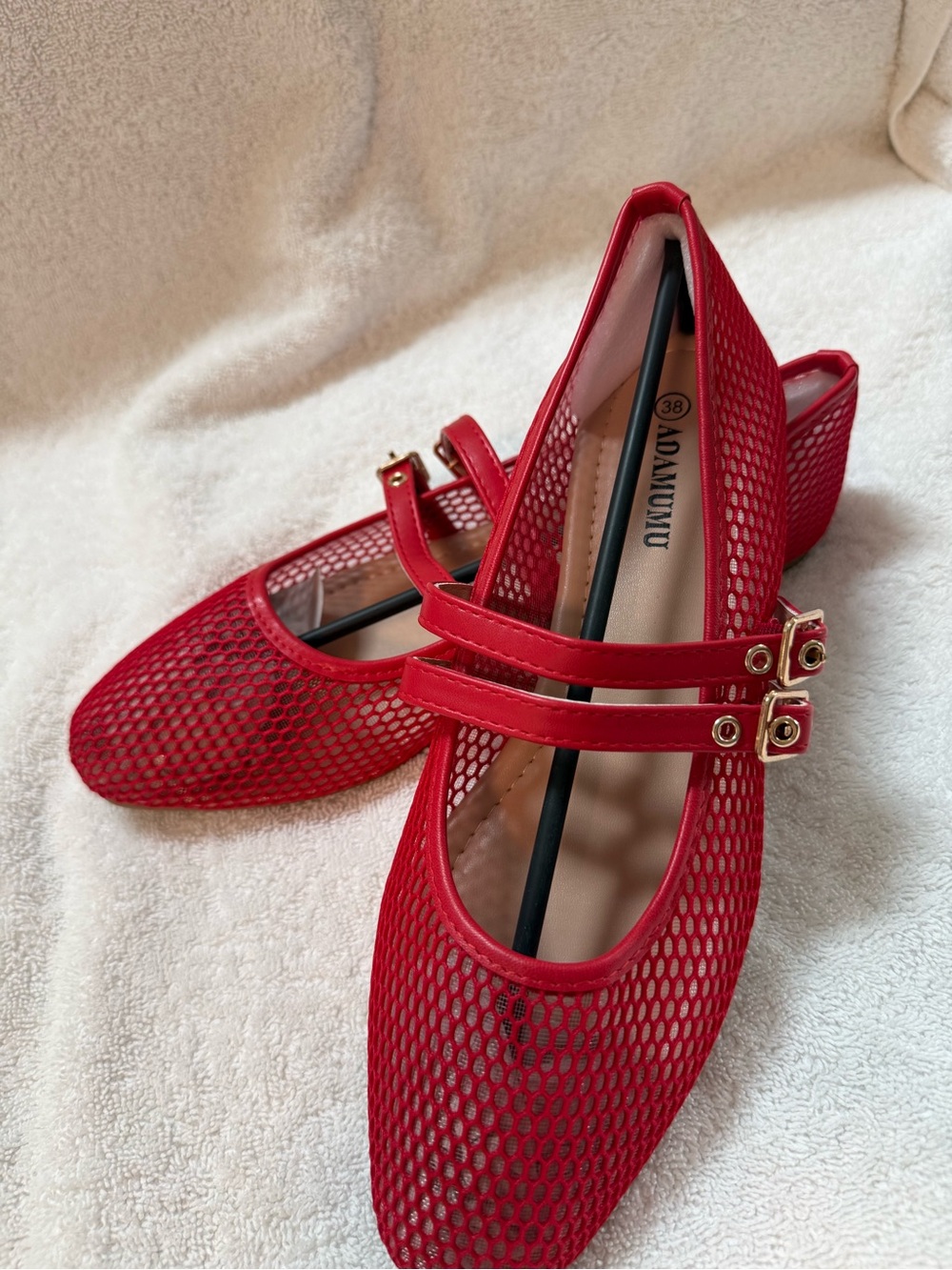 Red Double-Strap Mary Jane Flats bundle shoes for deeper discounts :) - Picture 2 of 7
